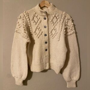 cream knit cardigan